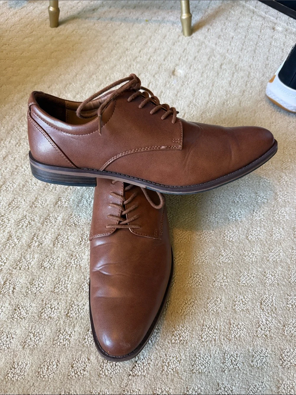 Goodfellow & Co Brown Leather Lace-Up Derbys